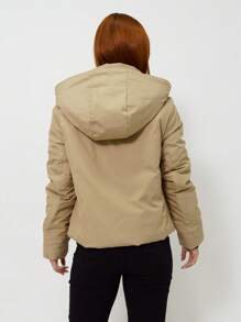 Women Winter Coats - 卡其色 - 查看 5