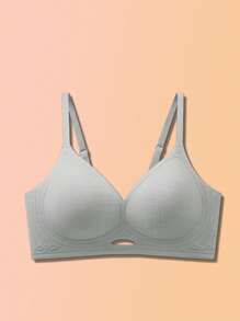 3 peças de sutiãs confortáveis casuais femininos, sutiãs simples que levantam e realçam o busto, roupas íntimas de tecido respirável e amigas da pele para mulheres - Multicolorido - Ver 7