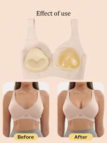 自粘硅胶薄上加厚隐形超厚内衣海绵垫适用于泳衣比基尼聚拢胸垫，纯色胸垫，胸罩杯垫