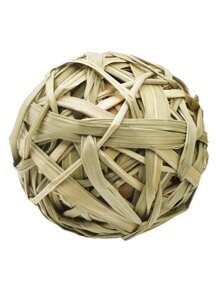 1/2/3pcs Pure Natural High-Fiber Seagrass Hand-Woven Balls, Suitable For Rabbit, Hamster And Other Small Pets To Chew & Grind Teeth, All Seasons