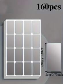 160pcs Waterproof White Labels Stickers, For Classroom, Office, Home, Storage Boxes, Moving, File Folders, Marking Stickers, Note Taking - Easy To Write On And Remove