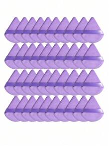 50pcs Triangular Velvet Makeup Powder Puff, Facial Powder Puff, Reusable Makeup Powder Puff, Facial And Eye Makeup Powder Puff,Makeup,Cheap,Room Decor,Vanity,Travel,Bedroom,Makeup Accessories,Puff,Makeup Blender,Powder Puff,Makeup Sponge,Cheap,Stocking Stuffers,Makeup,Makeup Tools,Cheap Stuff,Gifts,Gifts For Women,Christmas Gifts - Purple - View 7