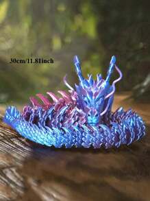 1 Stück 30 cm beweglicher 3D gedruckter chinesischer Drachen Figur - flexibles Gelenkmaterial, perfekt für Heimdekoration, Partyfavoren, Schulmaterial, Schulanfang