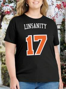Jeremy Lin 'Linsanity' New York Knicks Oversized oversize women T-Shirt for Women - Asian Chinese Basketball Star - Negro - Ver 1