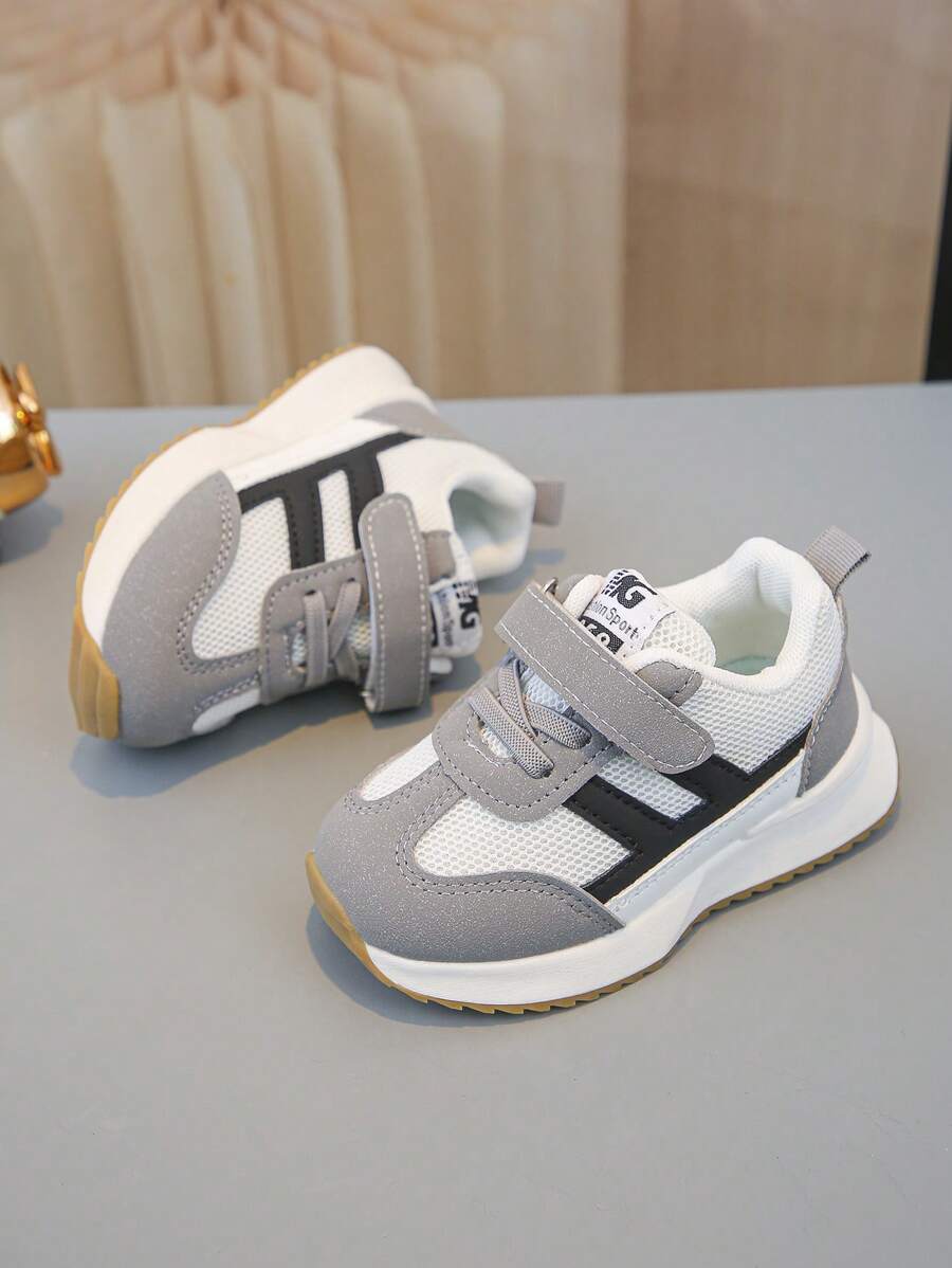 1双儿童运动鞋春季新款舒适柔软儿童鞋男童鞋软底休闲鞋宝宝百搭轻便鞋 - 灰色 - 查看 1