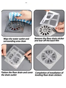 50pcs Kitchen Drainage Filter Cover, Used For Hair Plugs, Fly Proof Silicone Filter, Household Bathroom Kitchen Anti Cockroach And Anti Odor