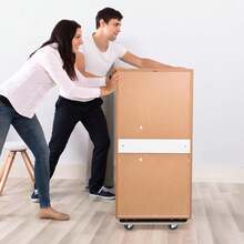 Hengmei Rollbrett Transportroller 1/2 Stück Transporthilfe Mit 2 Feststellbremse Möbelroller Aus Holz Rollwagen Für Möbel Transport 200 Kg Belastbarkeit Pro Plattform Mit 360° Rolle, 600 X 400 X 145 Mm - 1 Stück - Übersicht 3