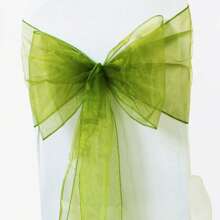 10pcs Voile Chair Back Decorative Ribbons, Organza Bowknot Chair Decorations, Suitable For Christmas, Halloween, Weddings, Parties, Outdoor Events, 18cm Wide, 275cm Long, DIY To Create Butterfly Shapes, Voile Sheer Fabric Chair Back Decorations For Festivals, Graduations, Party Backdrops, Gifts, Packaging