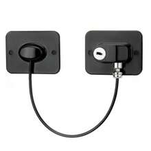 1pc Multifunctional White Cabinet Door Lock, Drawer Lock, Window Lock, Includes 2 Keys And Screws