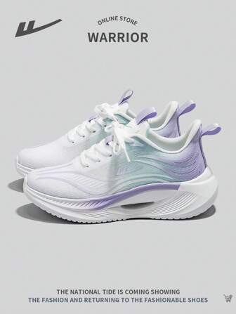 WARRIOR 1 Pair Women's Lace-Up Sneakers, Mesh Breathable Non-Slip Comfortable Versatile Lightweight Running Shoes For Outdoor Casual Wear