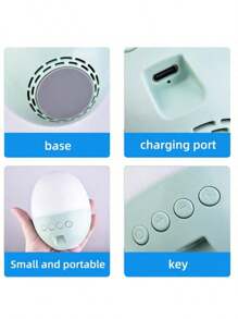 新款泪滴形白噪音蓝牙音箱带夜灯，助眠便携式蓝牙音箱