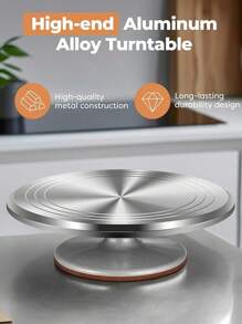 Bộ dụng cụ trang trí bánh 6 món - Đĩa xoay bánh bằng hợp kim nhôm, đầu trang trí bánh được đánh số và dụng cụ phủ kem để nướng bánh cupcake, bánh quy, bánh nướng xốp, dụng cụ nhà bếp tất cả trong một Bộ dụng cụ trang trí bánh 6 món - Nhiều màu - Xem 7