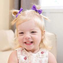 4/20/40 pezzi Fiocchi per capelli multicolore da 2 pollici per bambine, mini fiocchi boutique, elastici per capelli con nastro, accessori per capelli per bambini, bambine e neonati, ideali per San Valentino