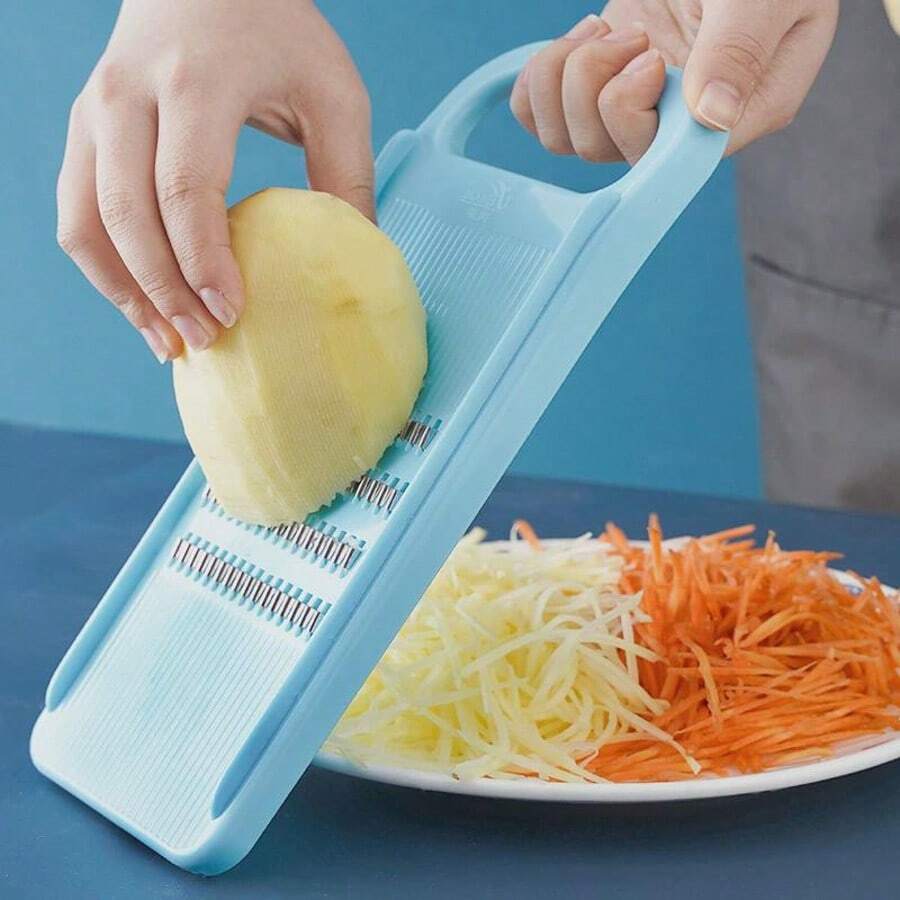 1pc Blue Potato Cucumber & Carrot Grater Kitchen Cutting Tool