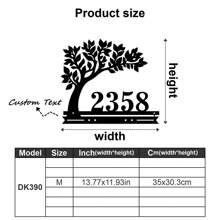 1 件定制生命树和鸟设计金属门牌 - 个性化地址标志、门牌号、户外地址标志、街道名称、姓氏、墙壁艺术 - 搬家礼物 - 装饰品、家居装饰、墙壁装饰、房间装饰、客厅装饰、卧室装饰、浴室装饰、厨房装饰、女朋友、爸爸、妈妈、家人、朋友、儿子、女儿、学校学生、餐厅、浴室、客厅、卧室、办公室、茶室、学校、家庭、家庭卧室翻新生日毕业、家庭翻新、温馨氛围、家居生活、定制标志和牌匾