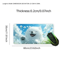 1pc Dog Mouse Pad Cartoon Art Desk Mat Rubber Base Mousepad With Stitched Edge Non-Slip Desk Accessories XL Desk Pad For Office Home As Gifts For Men Women Birthdays,Valentine's Day - Multicolor - View 9