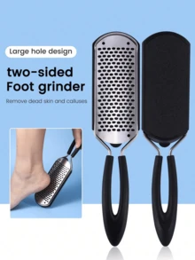 1pc Stainless Steel Foot File, Heel Scraper, Foot Rasp And Callus Remover, Foot Exfoliator - Multicolor - View 2