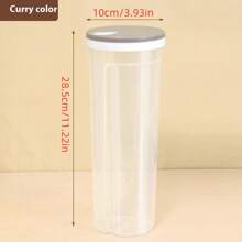 Round Pasta Storage Container, Kitchen Organizer Box For Storing Noodles, Grains, Airtight Sealed Canister, Suitable To Use In Kitchen, Kitchen Storage Goods