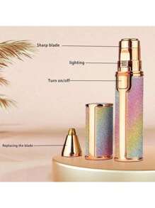 二合一女士面部脱毛器、眉毛修剪器、面部及眉毛脱毛器、电动眉毛修剪器、无痛脱毛、可充电脱毛器 - 彩色 - 查看 9