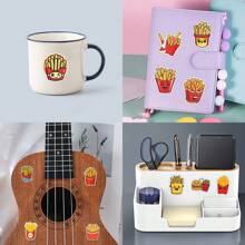 56 件炸薯条贴纸乙烯基美学贴纸、贴花、剪贴簿、日记、保险杠、滑板、水瓶、卡通、安全帽、汽车贴纸 - 彩色 - 查看 6