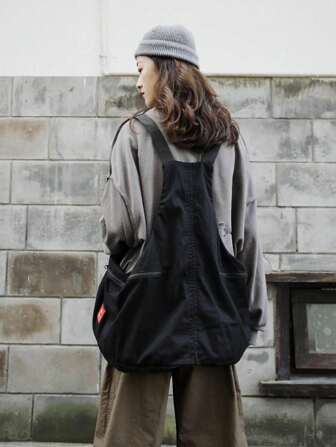 多功能纯色胸包/斜挎包，时尚百搭，容量大，口袋多