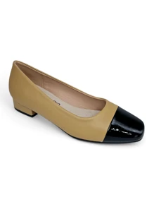 Scarpe casual basse e comode da donna, adatte per le signore d'ufficio con tacchi alti eleganti - Albicocca - Visualizzare 4