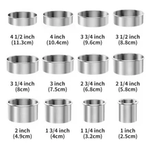 5pcs Cookie Cutter Set With Handles, Professional Baking Dough Tools, Stainless Steel Round Cookie Cutters, Rust-Proof, Easy To Clean, Dishwasher , Gift Box Packaging