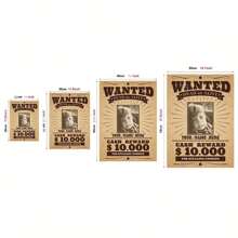 1 Stück anpassbares vintage Steckbrief Poster, personalisierte Kriminal Kopfgeld Leinwand Kunstdruck, rahmenloses Hochformat, Wanddekoration für Schlafzimmer/Esszimmer, klassischer Kunstdekorationsstil, Frühling/Herbst Saison, Poster Wandkunst, Bar & Café Dekoration, Neuheiten Geschenke Geburtstag Abschluss, Wohnharmonie