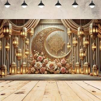 1pcRamadan Wall Decoration,No Power Required, Outdoor Garden And Courtyard Decoration, No Remote Control