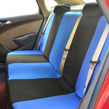 5 Full-Seat Car Seat Cover Universal Style 2 Front Seats 1 Backrest 1 Back Cushion 5 Head Caps Multiple Colors Optional Thin Polyester Fabric 2 Mm Sponge