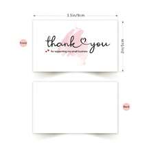 Paquete de 30 tarjetas de agradecimiento por apoyar mi pequeña empresa, tarjeta de agradecimiento, tarjeta de felicitación, cartulina de agradecimiento para vendedores, regalo para el día de San Valentín
