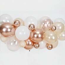 50 stuks crèmekleurige, witte en gouden ballonnen, zandkleurige, nudekleurige, gouden, transparante ballonnen, metallic champagnekleurige, gouden, imitatieparelkleurige, witte zandballonnen, ivoorkleurige, beige verlovingsballonnen, neutrale bruidscadeau- en Boheemse decoratie