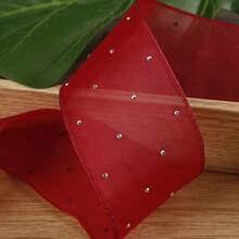 Sequin Chiffon Ribbons - DIY Bow Accessories, Hat Decor, Flower Shop Packaging, Shiny Metallic Dots - Multicolor - View 11