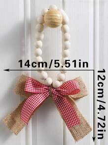 Novo arco criativo pendurado linho contas de madeira corda pendurado decoração de parede para casa decoração adorável para casa todos os dias