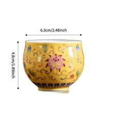Traditional Chinese Style Ceramic Enamel Tea Cup Back To School