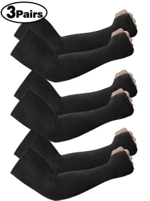 3 pares de mangas para el brazo unisex, mangas de compresión para hombres, mangas protectoras contra el sol para hombres y mujeres, adecuadas para la escuela, el Día de la Madre, los jóvenes, guantes bloqueadores del sol