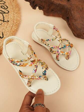 儿童时尚休闲复古舒适圆头凉鞋，儿童户外凉鞋，儿童平底凉鞋