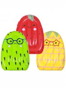 1pc Inflatable Fruit Floating Row, Strawberry, Kiwi, Pineapple Cute Cartoon Surfboard With Handle, Lounge Chair (Handle Color Random), Christmas