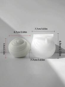 Geometrische Kunst asymmetrische Sphäre Aromatherapie Kerze Silikon Form 1 Stück DIY handgefertigte Sphäre Seife Gips Kerze einfache Entnahme sauber wiederverwendbar für Heim Dekoration Geschenk Präsentation Party - Weiss - Übersicht 12