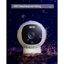 eufy Security Outdoor CAM E220, cámara de Seguridad para Exteriores Todo en  con resolución 2K, Foco, visión Nocturna en Color, sin tarifas mensuales, cámara con Cable, IP67 Resistente a la - 1 - Ver 4