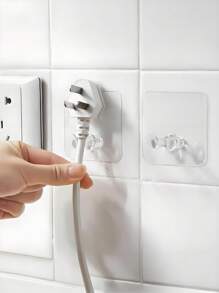 4/8个装透明电线收纳挂钩，免钻孔，适用于厨房、浴室、办公桌、宿舍、客厅、办公室等场所的电线整理；超透明，粘性强，可拆卸重复使用，牢固吸附，安装便捷，纤薄透明设计，保持电线整洁有序，方便取用。 - 彩色 - 查看 5