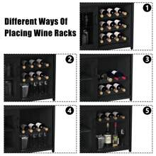 Farmhouse Wine Bar Cabinet With Detachable Wine Rack And Storage Cabinet Kitchen Buffet Cabinet With Glass Holder And Mesh Door Buffet Sideboard For Living Room And Bar