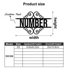 1pc Custom Vintage Metal Doorplate Decorative Art, Rural Street Nameplate Wall Decorations - Personalized Door Numbers And Text - Wall-Mounted Multifunctional Address Signs, House Numbers, Outdoor Address Signs, Farmhouse Door Art,Graphic Print