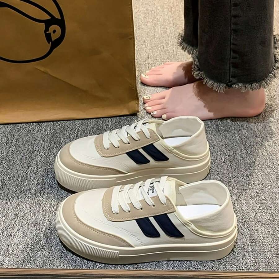 TENIS DE MODA VERSATIL - Beis - Ver 1