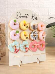 1 Set 16 Löcher Donut Holz Präsentationsständer, Rack Haushalt Donut Präsentationsständer Party Lebensmittel Präsentationsständer, Geburtstag Hochzeit Familien Ereignis Party Lebensmittel Ständer, Donut Präsentations Holzständer, Thanksgiving Weihnachts Party Küche Kochständer, Party Geschenke Gefallen