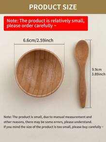 2入組竹質面膜碗組：小型面膜混合碗、DIY面膜工具碗和匙子 - 橘色 - 查看 9