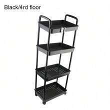 Large 4-Tier / 3-Tier Kitchen Storage Rack Trolley Cart With Wheels Bathroom Laundry Rolling Rack 99*37*26cm