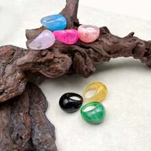 20 chiếc nhẫn nhựa trong suốt bóng nhiều màu thời trang dành cho nam nữ phong cách đơn giản trang sức cá nhân hóa quà tặng tiệc - 20 chiếc nhẫn nhựa ngẫu nhiên - Xem 5