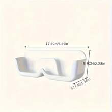1pc 粘性壁挂式浴室收纳架，用于存放眼镜和玻璃杯，塑料材质，无需电力，适用于平面，方便存放眼镜，节省空间，也可作为礼物赠送给朋友 - 彩色 - 查看 8