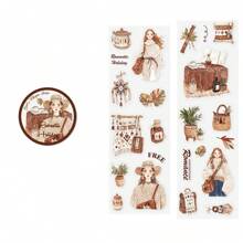 1 Roll, 2m Length, Disposable PET Tape, "Whispers Of A Lady", Suitable As Scrapbooking Underlayer